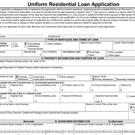 Home Loan Application from Our Mortgage Company