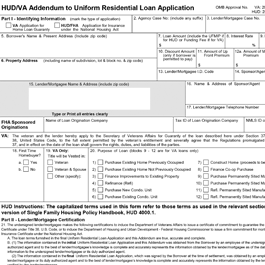 VA/FHA LOAN APPLICATION